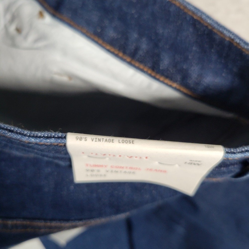 Lovervet Vervet Jean‎ Women 36x36(Actual 36x34Dark Indigo Wide Leg Tummy Control - Picture 16 of 16
